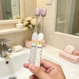 SET 2 BÀN CHẢI ĐÁNH RĂNG LÔNG MỀM HÌNH CÚN XINH XẮN, TIỆN DỤNG 6