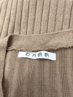 [2hand] Đầm len gân nâu tây cúc dọc kèm đai freesize mặc được khoác được 4