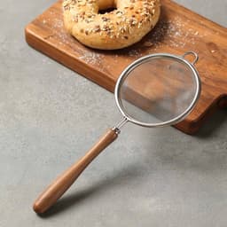 Rây lọc inox cán gỗ. Rây bột, matcha cán gỗ cỡ nhỏ - Majehome 3