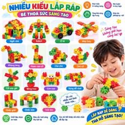 Bộ đồ chơi xếp hình chữ thông minh cho bé, kèm 2 xe oto , đồ chơi trí tuệ 4