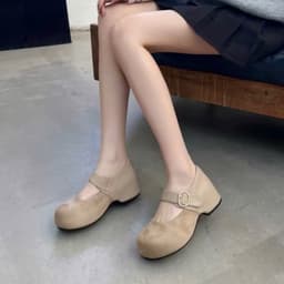 Giày Marry Jane da lộn độn đế thời trang thu đông 2026 5