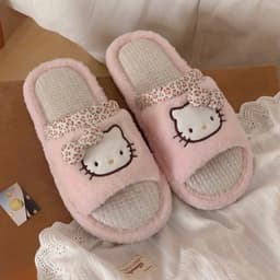 Dép Bông Hello Kitty Nơ Xinh Hở Mũi - Mềm Ấm, Êm Chân 9