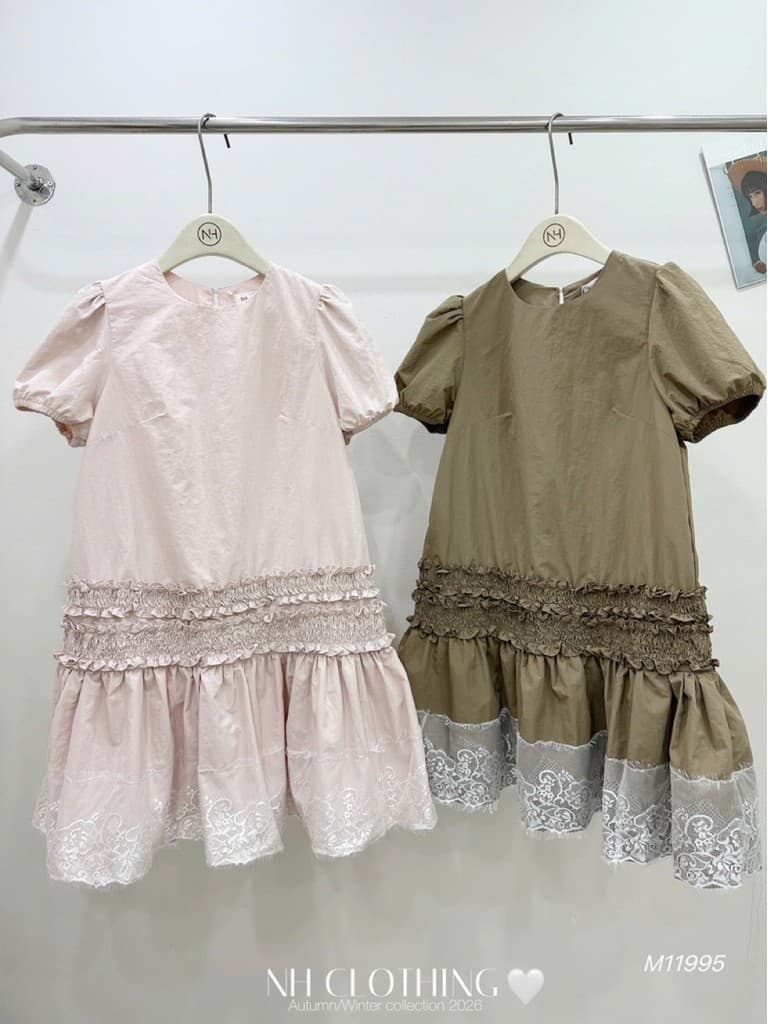 <Đầm bầu Quynhanhhouse> (NH CLOTHING) Váy thô chân pha ren M11995 Sm