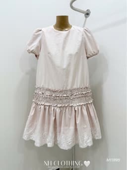 <Đầm bầu Quynhanhhouse> (NH CLOTHING) Váy thô chân pha ren M11995 Sm 3