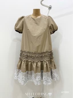 <Đầm bầu Quynhanhhouse> (NH CLOTHING) Váy thô chân pha ren M11995 Sm 4