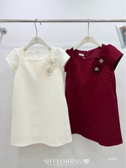 <Đầm bầu Quynhanhhouse> (NH CLOTHING) Váy tuyết mưa đính hoa H004 sm 7