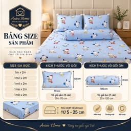 Bộ Ga Gối Lụa Tencel Aniva Home 4 Món Mềm Mịn Thoáng Mát, Ga Bọc Đủ Size 1m–1m8, Nệm Cao 5–25cm 3