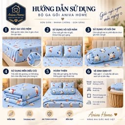 Bộ Ga Gối Lụa Tencel Aniva Home 4 Món Mềm Mịn Thoáng Mát, Ga Bọc Đủ Size 1m–1m8, Nệm Cao 5–25cm 6