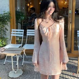 Váy dài tay gấm nhũ mềm mịn bay dáng chuẩn mẫu 4