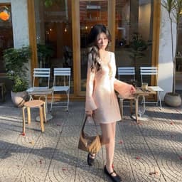 Váy dài tay gấm nhũ mềm mịn bay dáng chuẩn mẫu 8