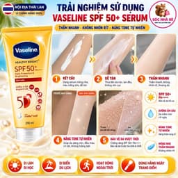[ HÀNG THÁI] sữa dưỡng thể BODY -CHỐNG NẮNG VASELINE NỘI ĐỊA THÁI LAN 290ml/chai 2