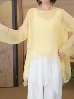 (Hàng sẵn) Áo tập múa cổ trang Áo múa truyền thống (ko kèm áo lót trong) 2