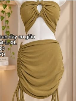 [Hàng thanh lý] Set đầm thun dày co giãn xanh lá mạ đồ si hàng thùng 2hand 2