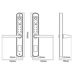 Khóa điện tử vân tay thông minh 2 chiều 2 mặt cho cửa nhôm Xingfa A210, điều khiển qua APP TTLOCK. 5