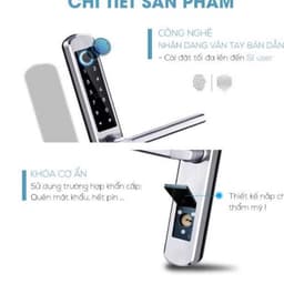 Khóa điện tử vân tay thông minh 2 chiều 2 mặt cho cửa nhôm Xingfa A210, điều khiển qua APP TTLOCK. 2