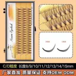 Mi lông mi giả 20D kích thước 8 10 12mm trang điểm tự nhiên  3