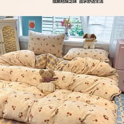 Bộ vỏ chăn,ga gối trần phủ bèo 4 món xinh xắn,vải nỉ nhung sữa mềm mịn chống tĩnh điện,vỏ chăn không kèm ruột êm êm shop 2