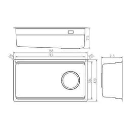 CHẬU RỬA BÁT NOBINOX ARVO V676 | KÍCH THƯỚC 76 x 43CM | VÂN VẢI CHỐNG XƯỚC | Hàng chính hãng 9