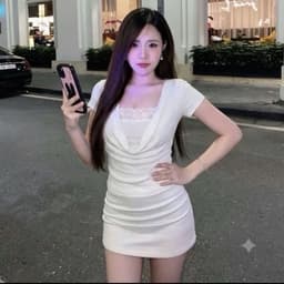 Áo Kiểu Nữ Cổ Đổ Phối Ren Rip Lụa Tay Ngắn Ôm Dáng 3