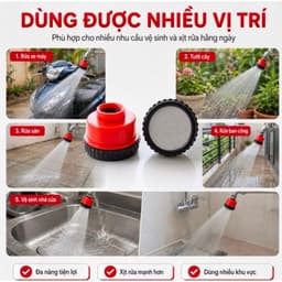 Đầu Sen Tăng Áp 1000 Lỗ Phun Tia Siêu Mịn , lắp đặt dễ dàng vòi REN 21 & 27 5