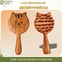 Lược Gỗ Đàn Hương Có Đệm Khí Massage Đầu Làm Mượt Tóc @All 3