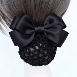 Cặp tóc nơ công sở DUBOCHIC 10cm chùm tóc lưới quà tặng kẹp tóc văn phòng 6