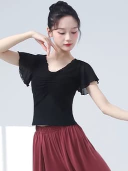 (Hàng sẵn) Áo tập múa cổ trang Áo múa truyền thống (ko kèm áo lót trong) 3