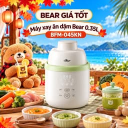 Máy Xay Ăn Dặm Bear 0.35L BFM-045KN Đa Năng Mini Tiện Lợi Bảo Hành 18 Tháng 2