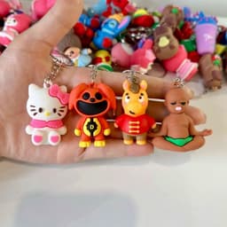 Combo 10/20 Móc Khóa Hoạt Hình 3D Silicon Cute Dễ Thương - Móc Treo Balo Cặp Sách Học Sinh Nhựa Dẻo 7