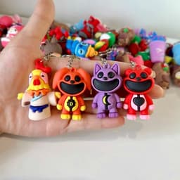 Combo 10/20 Móc Khóa Hoạt Hình 3D Silicon Cute Dễ Thương - Móc Treo Balo Cặp Sách Học Sinh Nhựa Dẻo 6