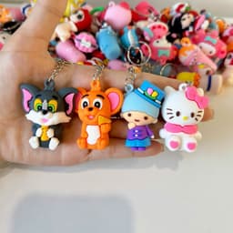 Combo 10/20 Móc Khóa Hoạt Hình 3D Silicon Cute Dễ Thương - Móc Treo Balo Cặp Sách Học Sinh Nhựa Dẻo 9