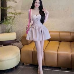 Đầm 2 dây hoạ tiết nhiều mẫu kèm khoác 8