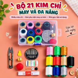 Bộ Kim Chỉ May Vá Đa Năng Kèm Hộp Nhựa Trong Suốt Tiện Lợi Cho Gia Đình 1