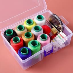 Bộ Kim Chỉ May Vá Đa Năng Kèm Hộp Nhựa Trong Suốt Tiện Lợi Cho Gia Đình 8