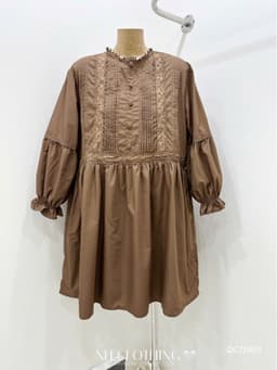 <Đầm bầu Quynhanhhouse> (NH CLOTHING) Váy thô pha ren m11993 8