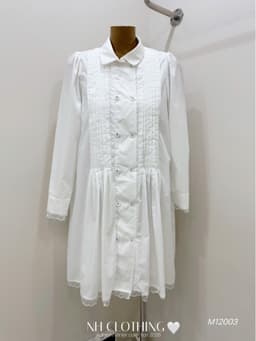 <Đầm bầu Quynhanhhouse> (NH CLOTHING) Váy thô pha ren M12003 sm 8