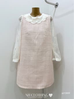 <Đầm bầu Quynhanhhouse> (NH CLOTHING) Váy dạ cổ bèo tay ren M11999 sm 6
