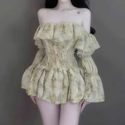 Đầm body mocking trễ vai tay dài 2