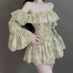 Đầm body mocking trễ vai tay dài 3