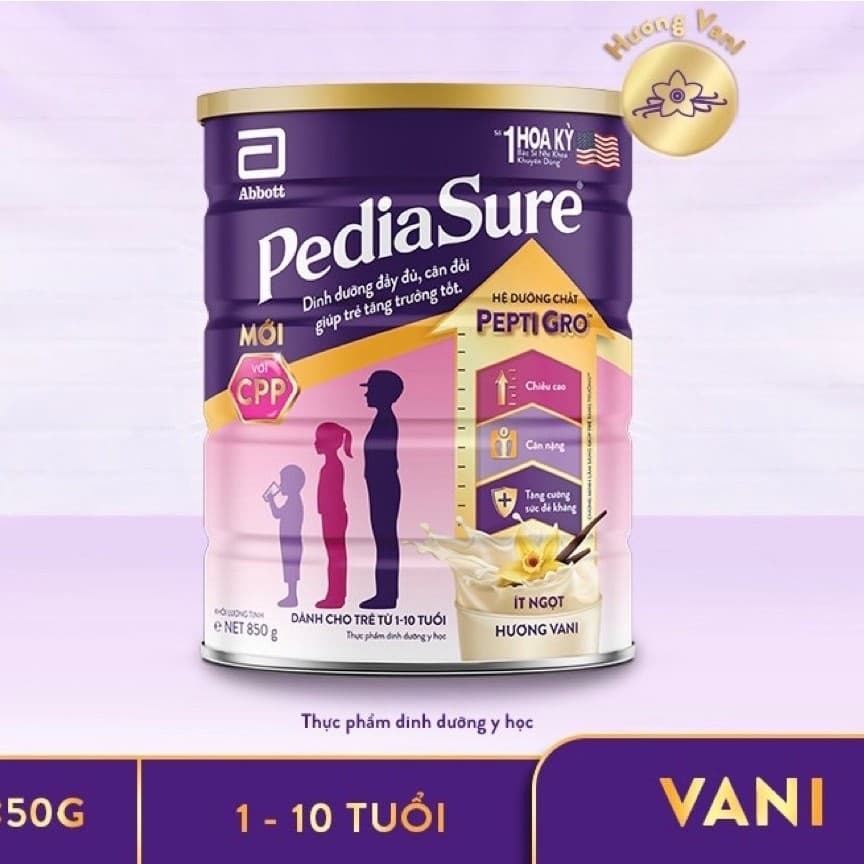 [ Date 2028 ]  Sữa Bột Abbott  Pediasure Hương Vani 800g và 1600g/ 1 Lon - NPP TIEN PHAT