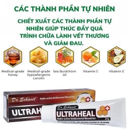 Nhập khẩu Israel🇮🇱) ULTRAHEAL-Gel bôi vết thương hở, Gel nhanh lành vết thương, gel nhanh lành vết bỏng(Tuýp 25g) 2
