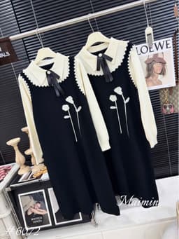 <Đầm bầu Quynhanhhouse> (QC) #6072 - 3045 Váy hoa 3d nơ freesize 2