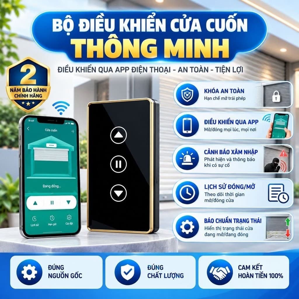 'Bộ điều khiển cửa cuốn thông minh ZiTech Pro - Giải pháp tối ưu cho ngôi nhà hiện đại'