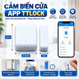 Cảm biến cho khóa điện tử vân tay app ttlock thông minh DS2 thông báo trạng thái đóng mở cửa trên điện thoại 1