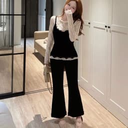 [Hàng Chuẩn L1] Set áo ren thêu hoa mỏng kèm áo yếm 2 dây nhung viền ren Maya Top - A6804 3