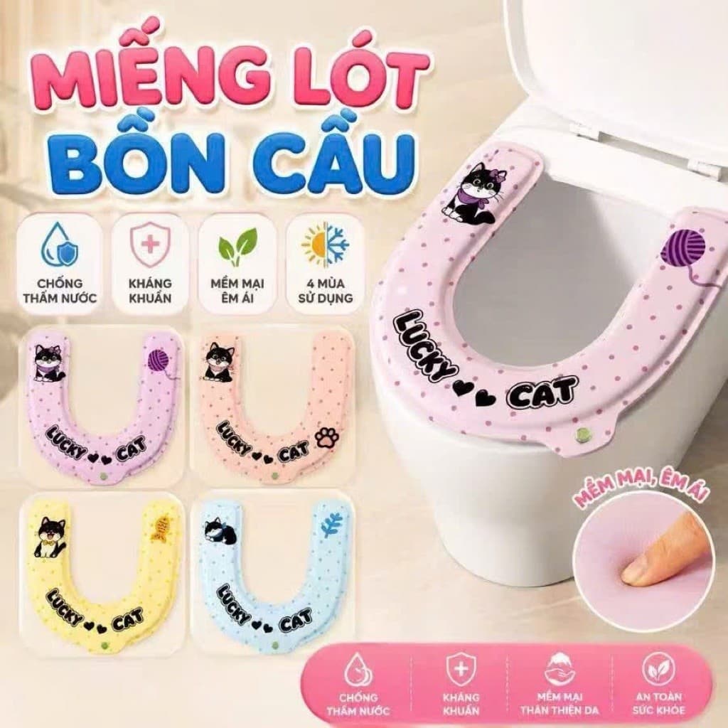 Lót bồn cầu chữ U tinh dầu thơm dịu nhẹ, mang lại không gian vệ sinh thư giãn.