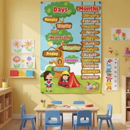 (Có sẵn) Trang Trí Phòng TIẾNG ANH - Days and Months TA-017 3