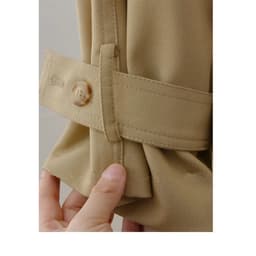 (CHIC SEOUL) Khoác mangto kaki lửng 2 lớp màu nâu trà xinh xắn phong cách Nertro Hàn Quốc (ảnh thật là 2 ảnh cuối) 3