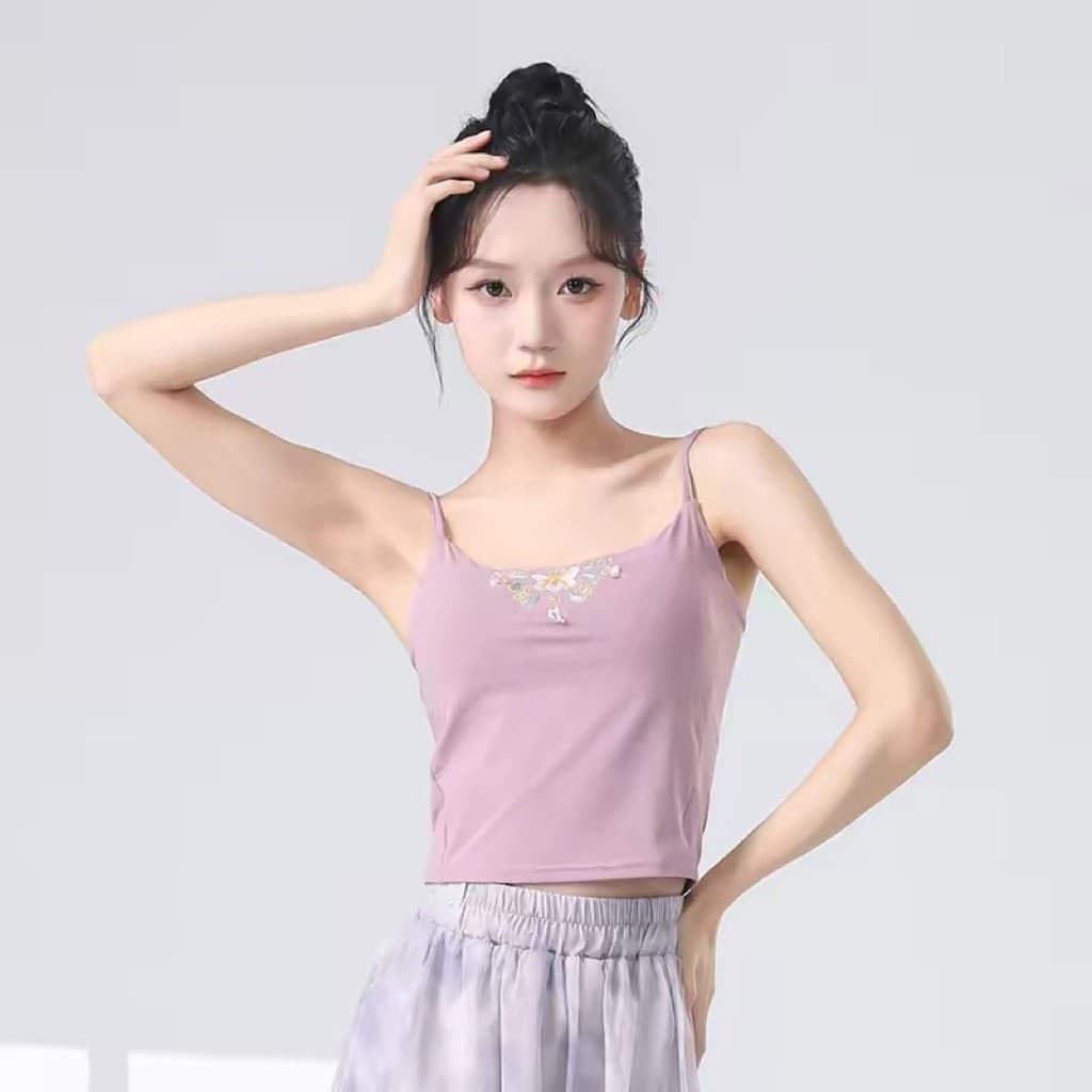 (Hàng sẵn) Áo Hai Dây Tập Múa Cổ Trang