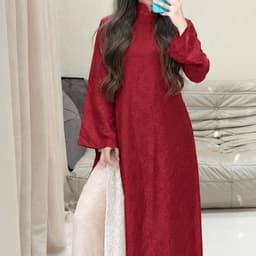 [BST 2027]_ÁO DÀI THANH SƯƠNG, Áo Dài form suông 4 tà phối ren mềm mại, chất tằm sang trọng 2